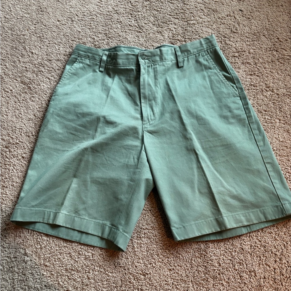 Nautica Men's Sage Green Flat Front Shorts